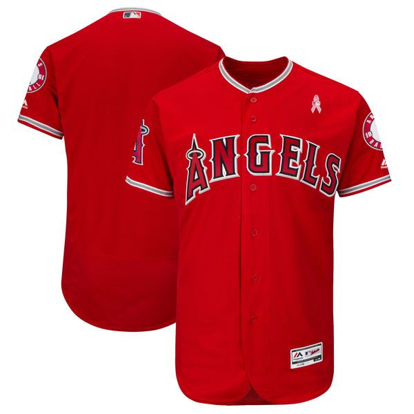 Men Los Angeles Angels Blank Red Mothers Edition MLB Jerseys